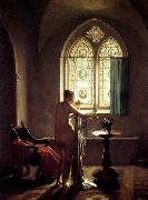 MALLET, Jean-Baptiste Gothic Bathroom oil on canvas